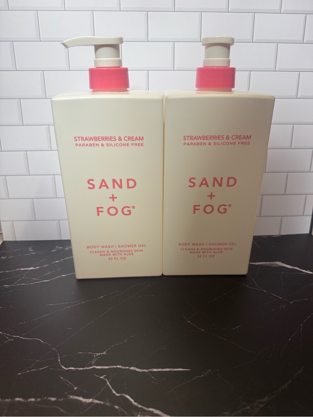 TWO Sand + Fog Strawberries & Cream Body Wash